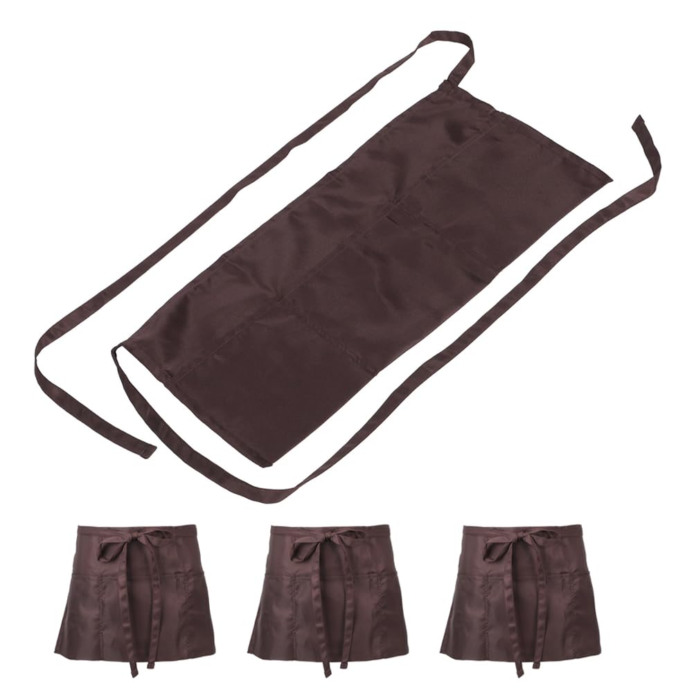 Toyvian Delantal de Cintura de Cocina 4 Piezas con 3 Bolsillos