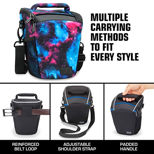 image for USA Gear SLR Camera Case Bag (Galaxy) with Top Loading Accessibility, 