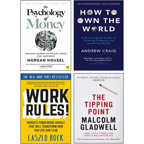 How to Own the World, The Psychology of Money, Work Rules!, The Tipping Point 4
