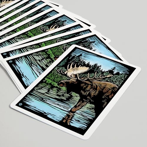 Baraja de Naipes Lantern Press Moose Poker 52 Cartas miniatura 5