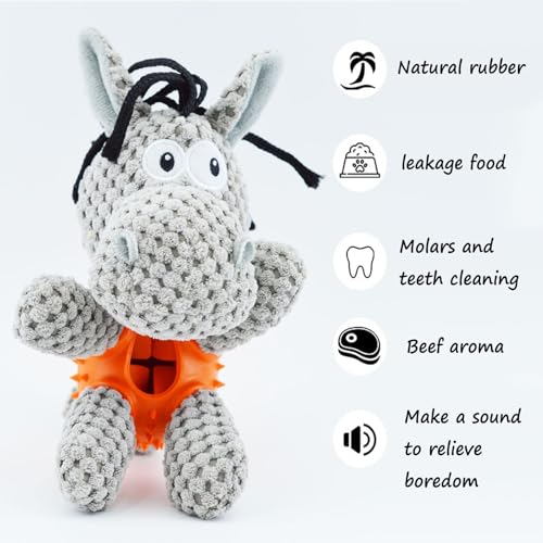 Juguete mordible y sonoro de peluche para perros miniatura 3