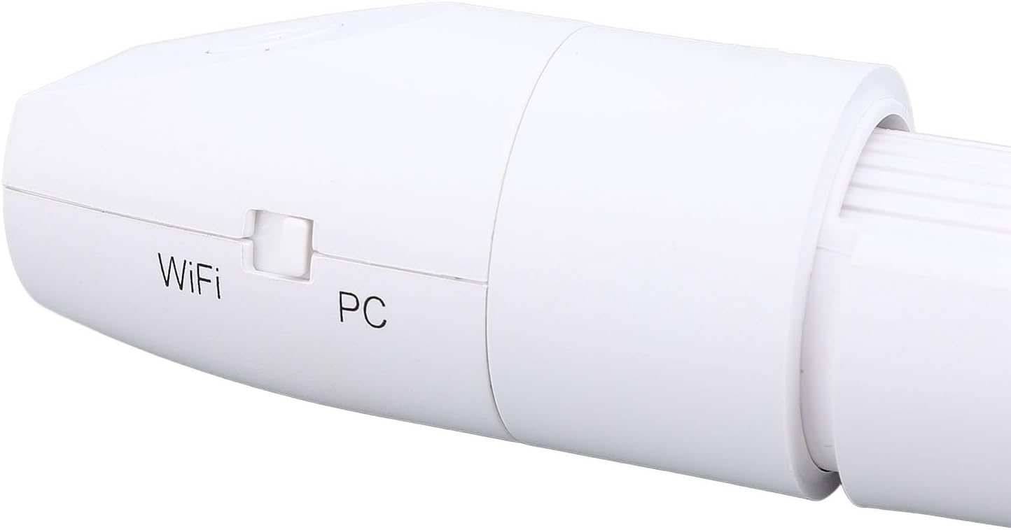Side view of the Yunseity USB Microscope, showing the WiFi/PC mode switch.