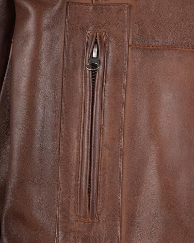 Image of Blingsoul Leather Car Coats For Men - Real lambskin Jacket Mens