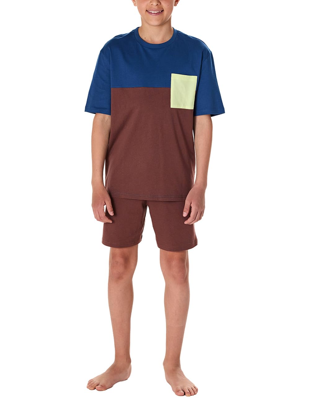 Schiesser Jungen Schlafanzug Set Kurz - 100% Organic Bio Baumwolle - Größe 140 Bis 176 Pyjamaset (2er Pack)