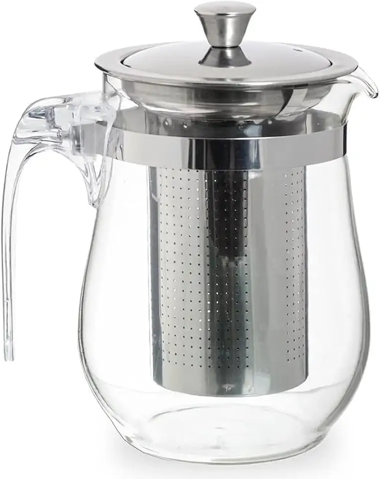 Chaleira de Vidro 950ml com Infusor Inox Para Chá Premium