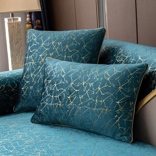 Housse canapé velours imprimé doré pour animaux et enfants