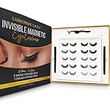 Invisible Magnetic Eyelashes and Eyeliner Kit- 10 Pairs Natural Look False Lashes With 2 Magic Magnetic Eyeliner Pens and Applicator- 3D Reusable Eyelashes- No Glue is Needed (Sassy)