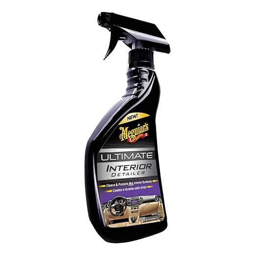 Meguiar's G16216 Ultimate Interior Detailer, Protects Interior Surfaces from Dirt and Grime, Leaves Your Surfaces Protected from UV Rays and Giving It a Lasting Finish, 15.2 Oz Spray Bottle