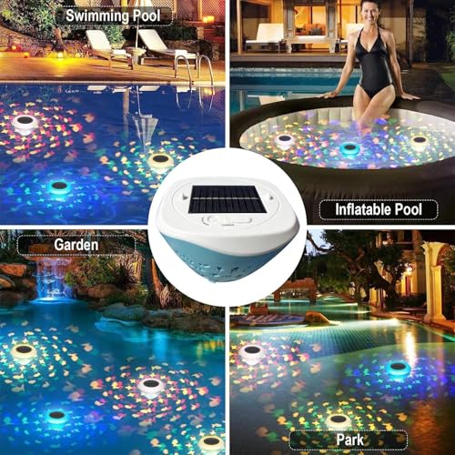 Luces flotantes recargables para decorar estanques sin instalación 5