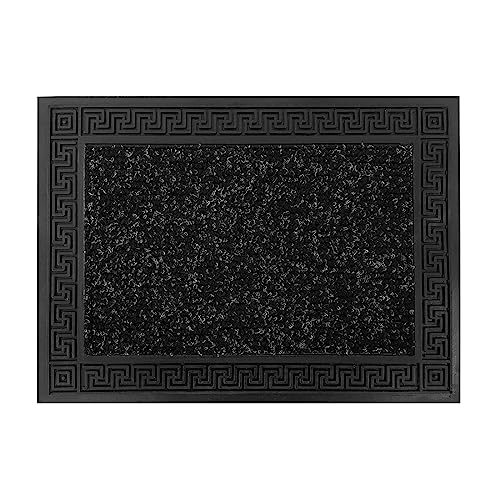 Acomoda Textil – Felpudo de Goma Moqueta Antideslizante Rectangular para Exterior e Interior. Felpudo Atrapapolvo para Entrada Resistente y Duradero de Fácil Limpieza. (37X52 cm)