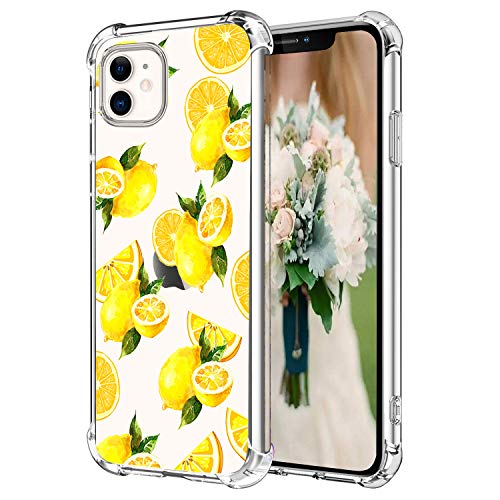 Hepix Fresh Lemon Iphone 11 Case Cute Yellow Lemon Clear Iphone 11 Cases Soft Flexiable Tpu Slim Protective Phone Cases With Four Bumpers Anti Scratch Shock Absorbing For Iphone 11 6 1 19 Wantitall