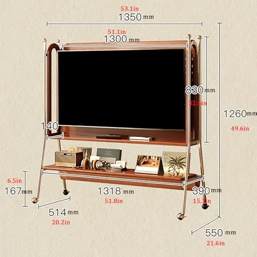 Soporte móvil para TV con ruedas y estante ajustable miniatura 2