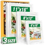 FUNFERY Vacuum Sealer Bags for Food, Precut Gallon 11' x 16', Quart 8' x...