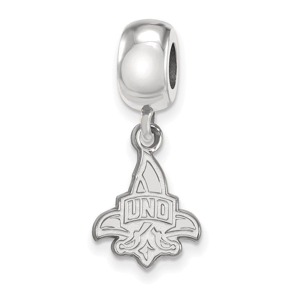 LogoArt Sterling Silver University Of New Orleans Bead Charm Charm Small Dangle Bead Charm
