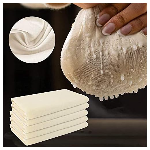 REFORUNG 5 pcs Tela Filtrante Reutilizable Paño para Hacer Queso 50 * 50cm Colador Algodon Manta para Colar, Gasa para Leche de Nuez, Yogurt, Vino, Café Frio y Té