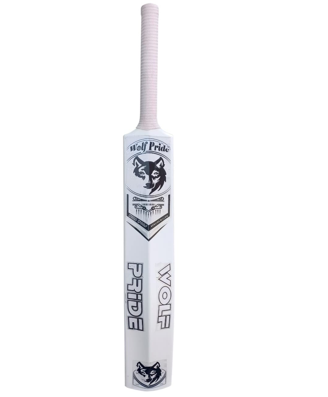 Wild Heavy Duty Premium Plastic Cricket Bat for All Age Groups-Kids/Girls/Boys/Girls/Adults ((Full Size (34"X 4.5" White), Wild White (White-8))