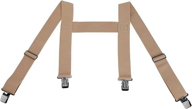 GNEGNI 2'' Wide Suspenders for Men, Adjustable Men's