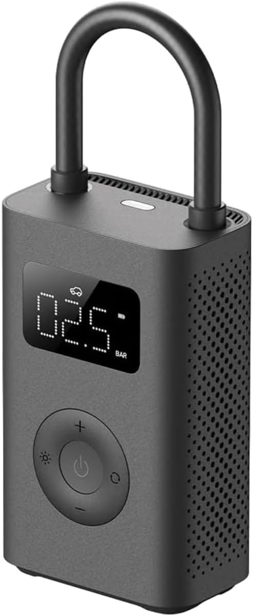 Portable Electric Air Compressor: Rechargeable Tire Inflator with LED Display, Auto Shutoff, Fast Inflation for Car/Bike/Motorcycle, Cordless Design - Ideal for Emergency Use, Compact & Versatile