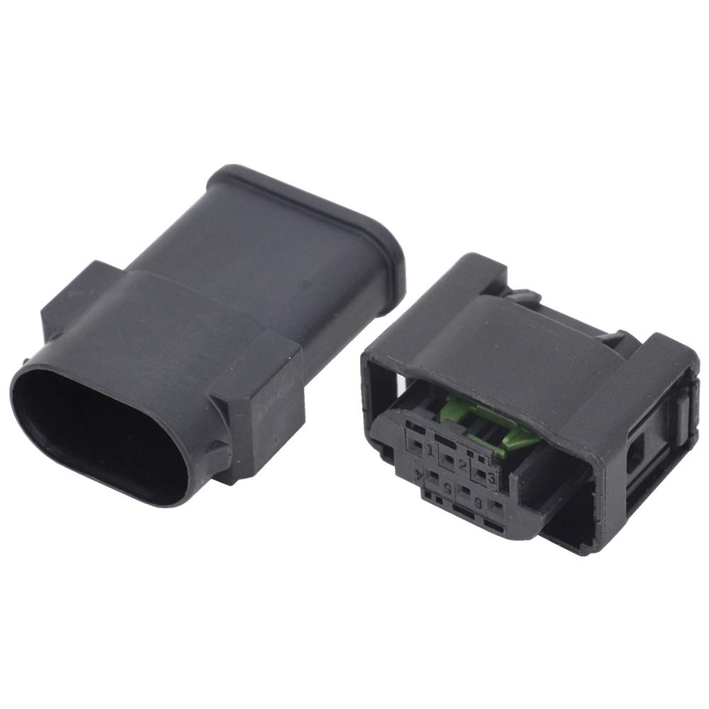 TACOON Conector del arnés del tapón del Acelerador del Conector del Conector del Conector del Conector del automóvil de 6 Pines de 0.6mm DJ7063Y-0.6-11/21 con Terminal(Male Plug,10 Sets)