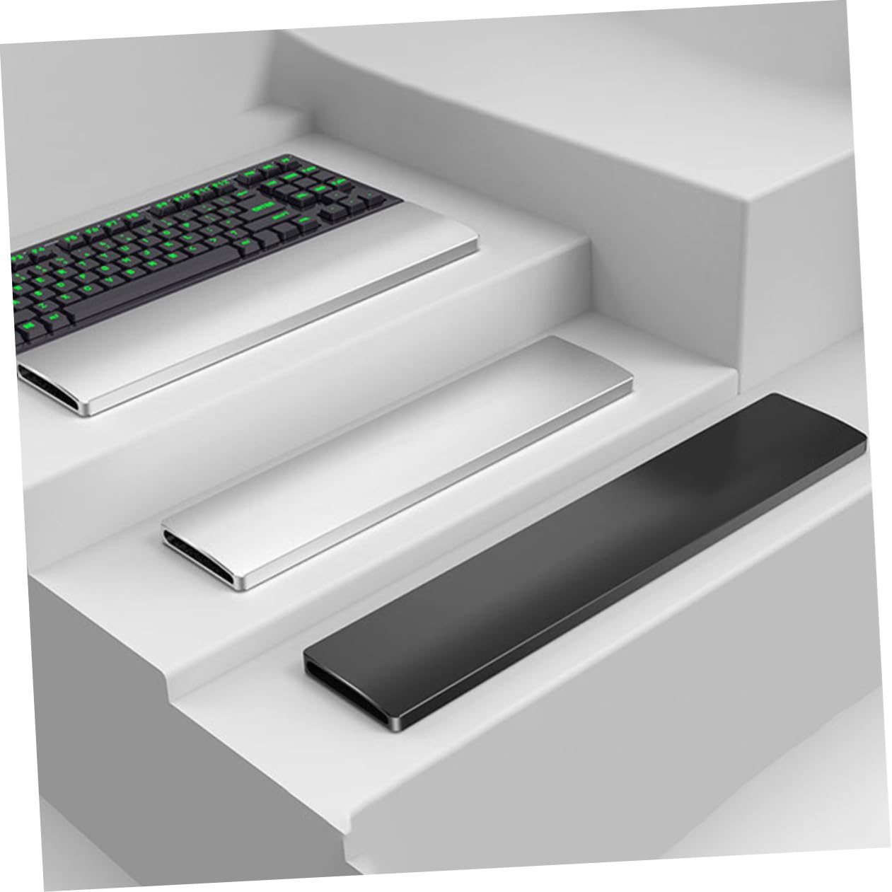 jojofuny Handgelenkauflage aus Aluminiumlegierung für Mechanische Tastaturen mit 104 Tasten Ergonomisch Glatt und Leicht zu Installieren für Computerarbeitsplätze