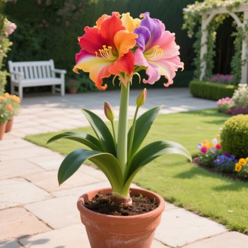 Amaryllis bulbo/miste/Radici selezionate di hosta/resistenti al freddo e alla siccità/adatte per la decorazione di giardini e balconi【NVNJHJN】-1 bulbo-A