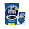 Glisten Garbage Disposer Cleaner and Freshener, Sink Disposal Odor Eliminator with Foaming Action, Lemon Scent, 4 Packets