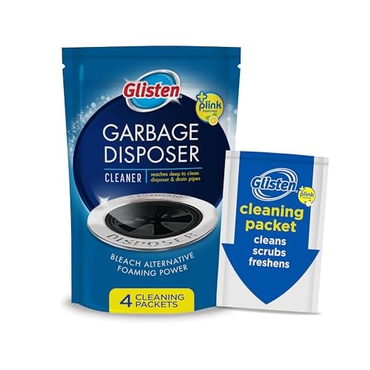 Glisten Disposer Care Foaming Drain/Pipe Cleaner, 4 Uses, White, Blue, 4 per Pack