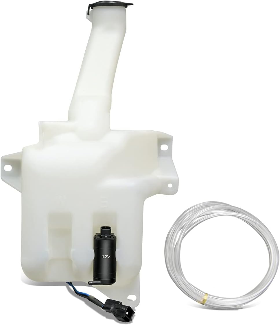 DNA Motoring OEM-WT-CH1288243 Factory Style Windshield Washer Fluid Reservoir w/Pump Cap & Sensor Compatible with 2001-2005 Sebring/Stratus