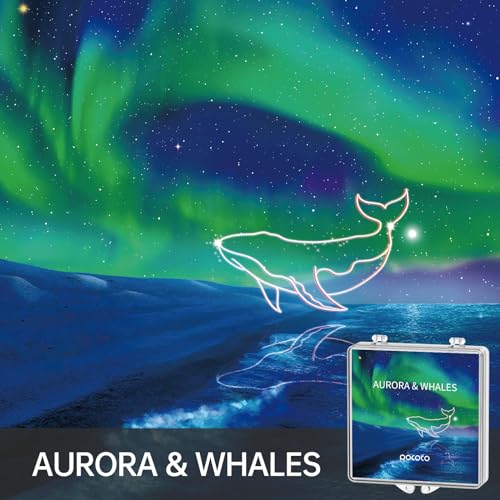 pococo aurora and deep sea series galaxy star projector night light discs realistic galaxy patterns 5k ultra hd 96 light transmission high brightness - 6-piece pack projector not included