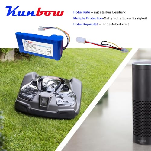 Kunbow 5200mAh Mähroboter akku,Ersatzakku für Husqvarna Automower 320, 330X, 420, 430, 430X, 440, 450X, 520, 550 Rasenroboter,Ersatz für 580 68 33-01,580 68 33-02 Akku. (18V/93.6Wh)
