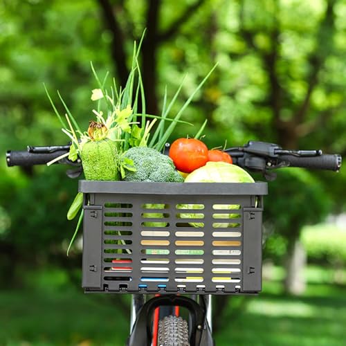 Lenkerkorb Mit Schnellbefestigung, Speziell Für E-Bikes Entwickelt, Tragkraft 5kg, Passend Für Alle Gängigen Displays Mit Einer Breite, Gepäckträgerkorb School, Fahrradkorb, Engmaschig, Diebstahlsiche