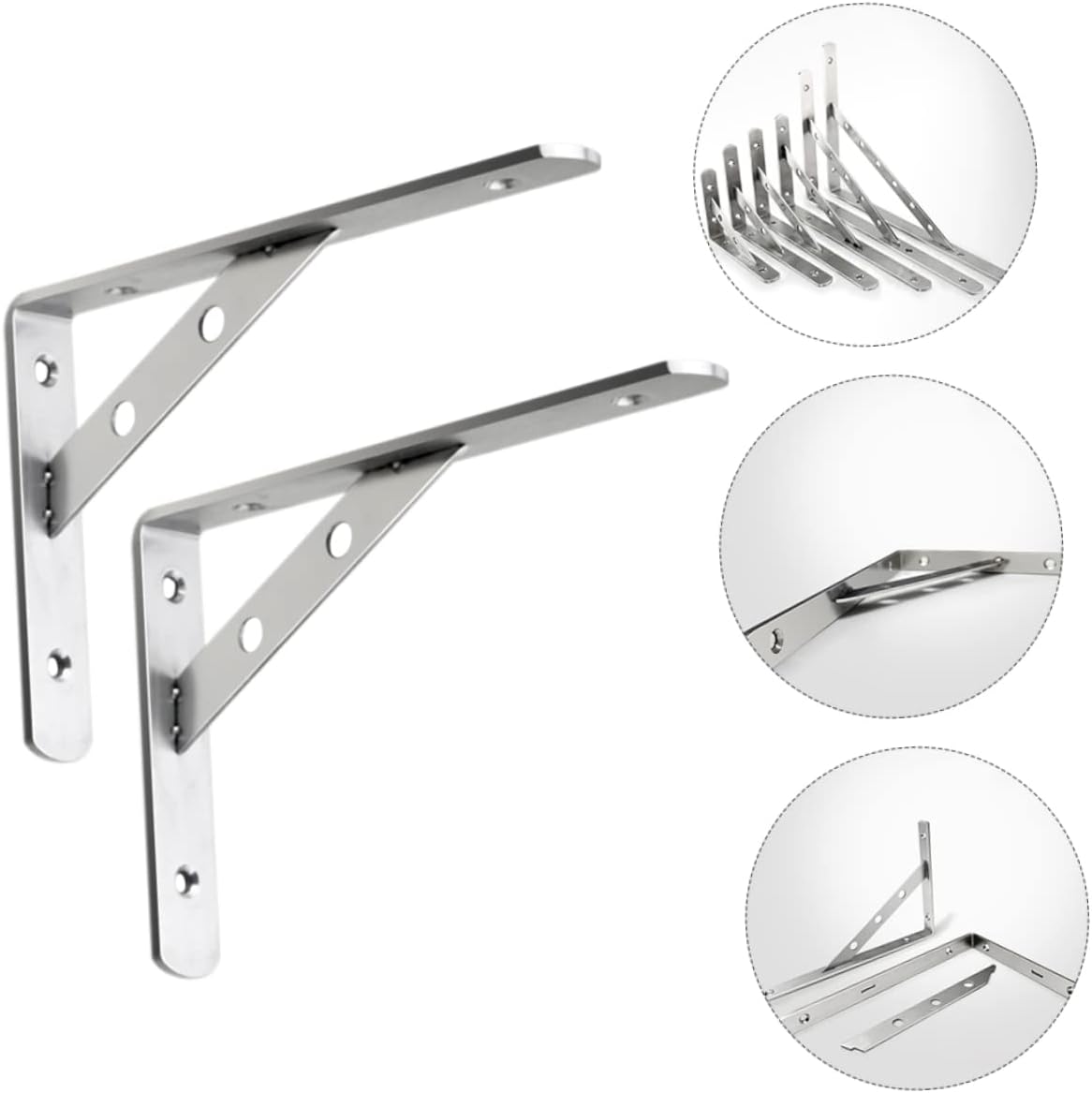 Wall Support Bracket,Shelf Brackets Heavy Duty,Tripod Floating Shelf Bracket Shelf Support Brackets Corner Shelf Stand Storage Shelves Heavy Duty(20X13X2.5CM)
