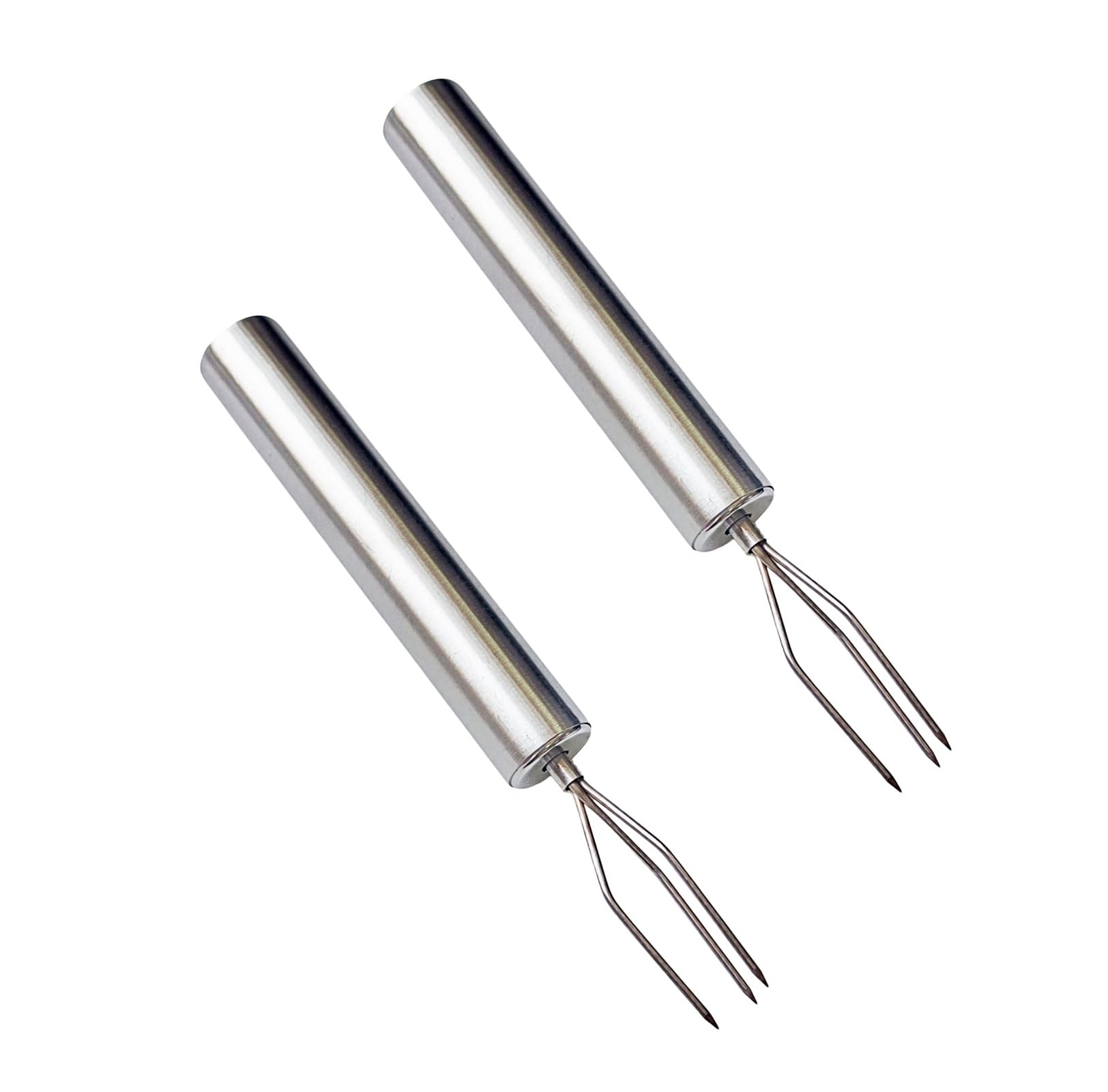 2 Pcs Peeled Potato Forks Stainless Steel Reusable with Protective Lids Ergonomic Handle Corn Fork Vegetable Potato Peeling Tool BBQ Potato Dishwasher Safe