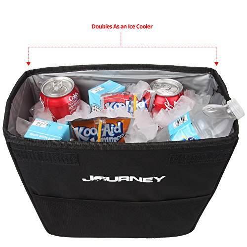 Red Earth Naturals Car Garbage Can with Lid Large Black Leakproof