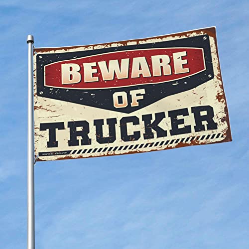 Drapeaux pour chambre garçons attention aux camionneurs décorations