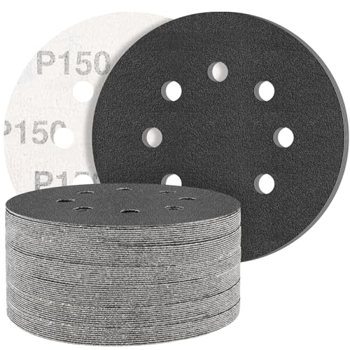STEBRUAM 50PCS 125mm Dry Wet Sanding Discs 150 Grit