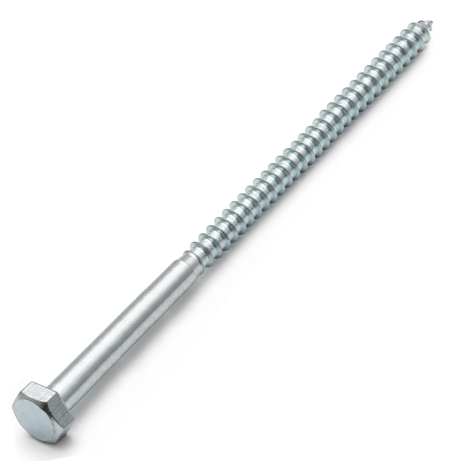 AMLOOPH M10 x 200mm Coach Screws, 5 Pack Heavy Duty Hex Head Lag Bolts 200mm - Zinc Plated Steel Half Thread M10 Self-Tapping Wood Screws for Wood, Brick & Masonry Fixing – Fence, Shelving, Decking — image 1