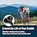 Bikeroo Extra Wide Replacement Saddle - Fits Indoor & Outdoor Bicycles - Steel Spring & Elastomer Suspension - Center Cutout - Memory Foam - Outdoor