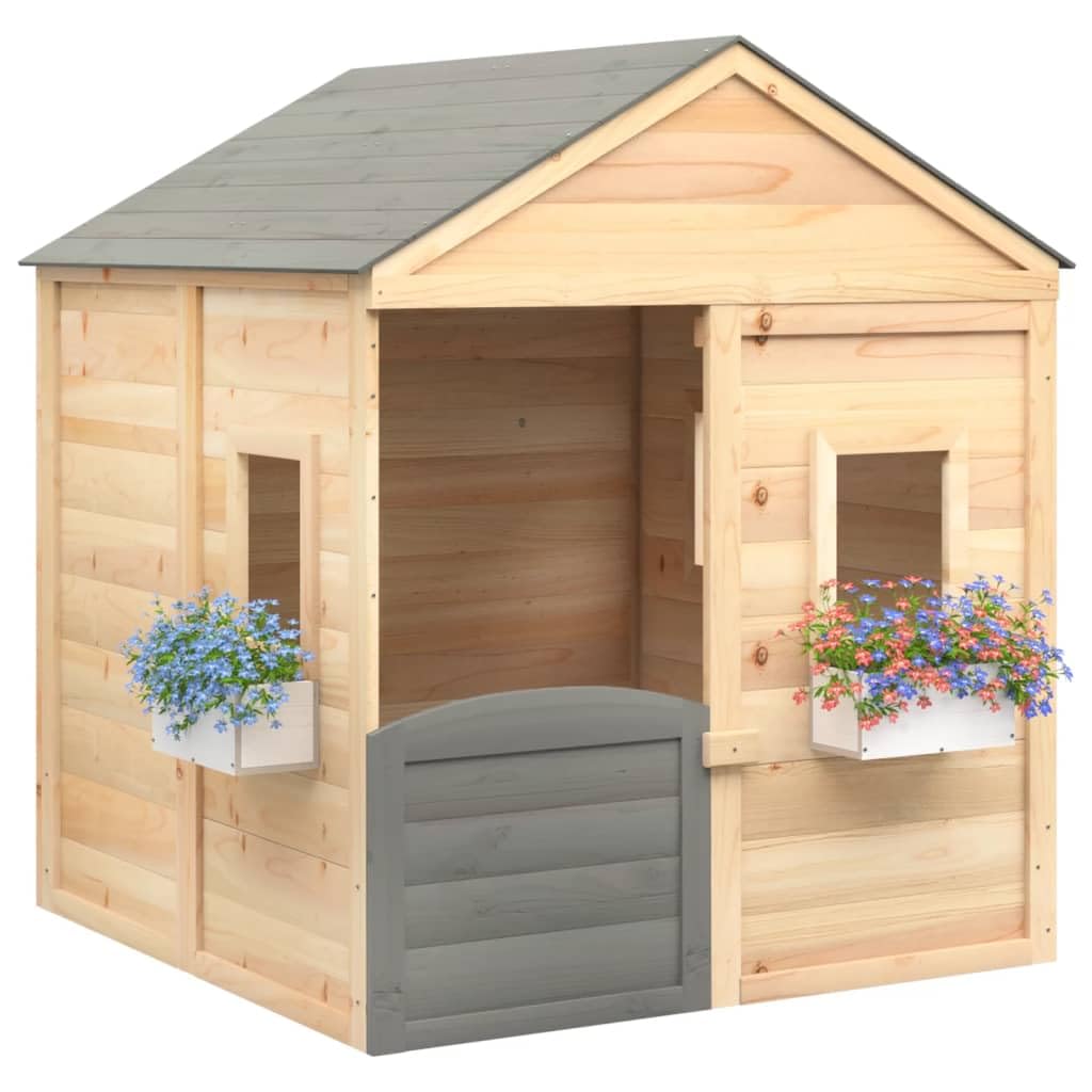 Genérico Casa de Juegos con Puerta con Cierre y macetas Madera Abeto,Juegos y Juguetes,Estructuras para Juegos al Aire Libre,Casitas Infantiles,93687