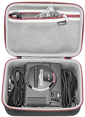 RLSOCO Carrying Case for SEGA Genesis Mini/Mini 2 | Travel Organzier Case Cover Shockproof, Dustproof, Water-Resistant Storage Pouch, With Wrist Strap | Design with YKK Zipper & Scratch Protection