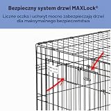 MidWest Homes for Pets Medium Ovation Double Door 30-inch Folding Metal Dog Crate, Front and Up & Away Side Doors, Space-Saving Design
