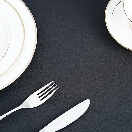 Zdada Black Round Table Cloth, 152cm/60Inch Large Circular Table Cloths - Image 3