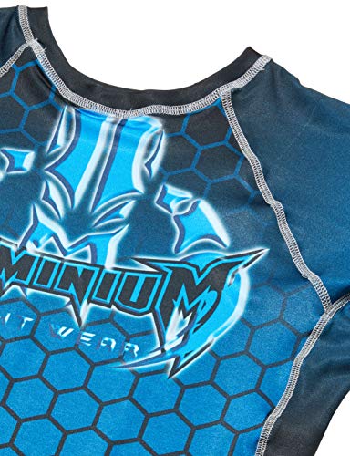 Camisa Rash Guard de Compressão Termica - 2199 - Jiu Jitsu - Azul - P