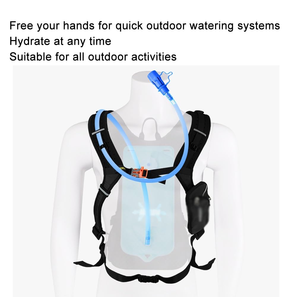 Running Essentials - Chaleco de hidratación para mujeres que corren con bolsa de agua de 1,5 litros, red para casco extraíble y bolsillo para teléfono móvil