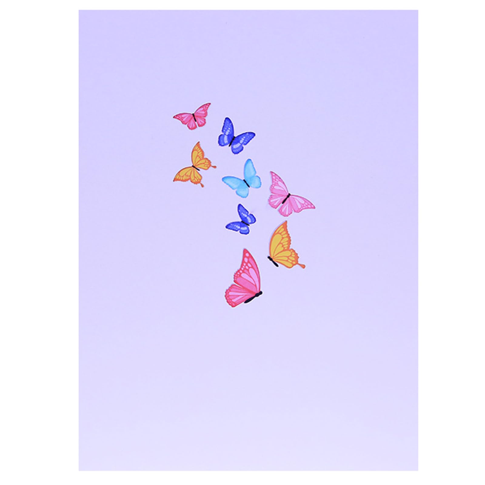 Elnwnnkc Multicolor 3D Butterfly Greeting Cards Charming Butterfly Popup Card 3D Greeting Cards For Birthdays And Celebrations Commemorative And Decorative Card