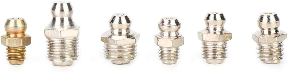 Grease Nipple, 130pcs Grease Nipple 45 Degree and Straight Type Grease Fitting Assortment Kits, Welding Equipment Replacement Parts