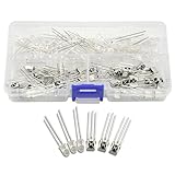 XLX 100PCS 50 Pairs 5mm Infrared Diode LED 940nm IR Emission and Receiver (Three Legs) for Arduino