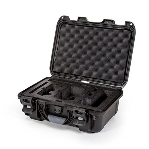 Nanuk Drohne Vattentätt fodral med hårt skal med individuellt skuminlägg för DJI Mavic Air Fly More Combo – svart