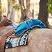 Tucker Day Tripper Durable Water-Resistant Fleece-Lined Foam-Padded Western Trail Horseback Riding Equestrian Gear Storage Cantle Bag, Double Compression Attachment - Turquoise Blue