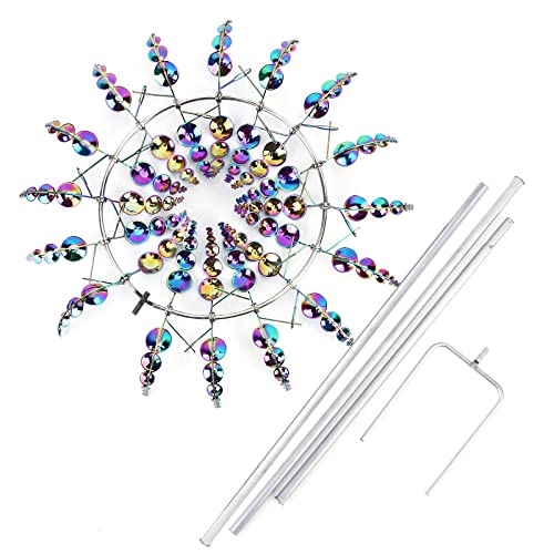 Fopiis Wind Spinners For Yard And Garden-Magical Metal Windmills,3D Stainless Steel Kinetic Sculptures Yard Decorations Outdoor Pinwheels Indoor/Outdoor Decor #TOP6